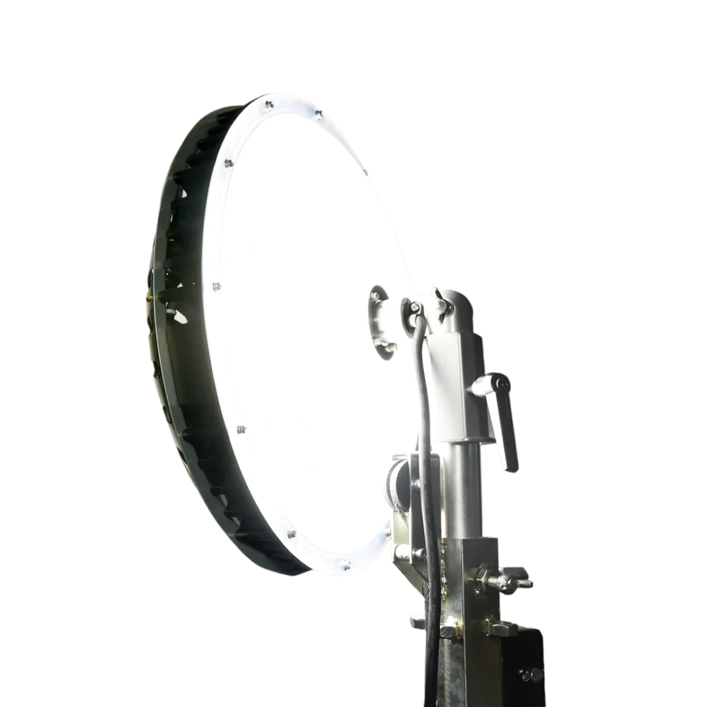 300W Mobile LED Disk Lights with 4M Tripod for Job Sites