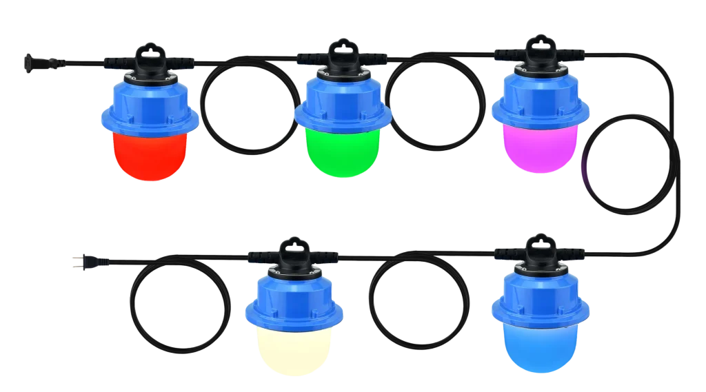 Multi-Color Cage String Lights for Commercial Decor