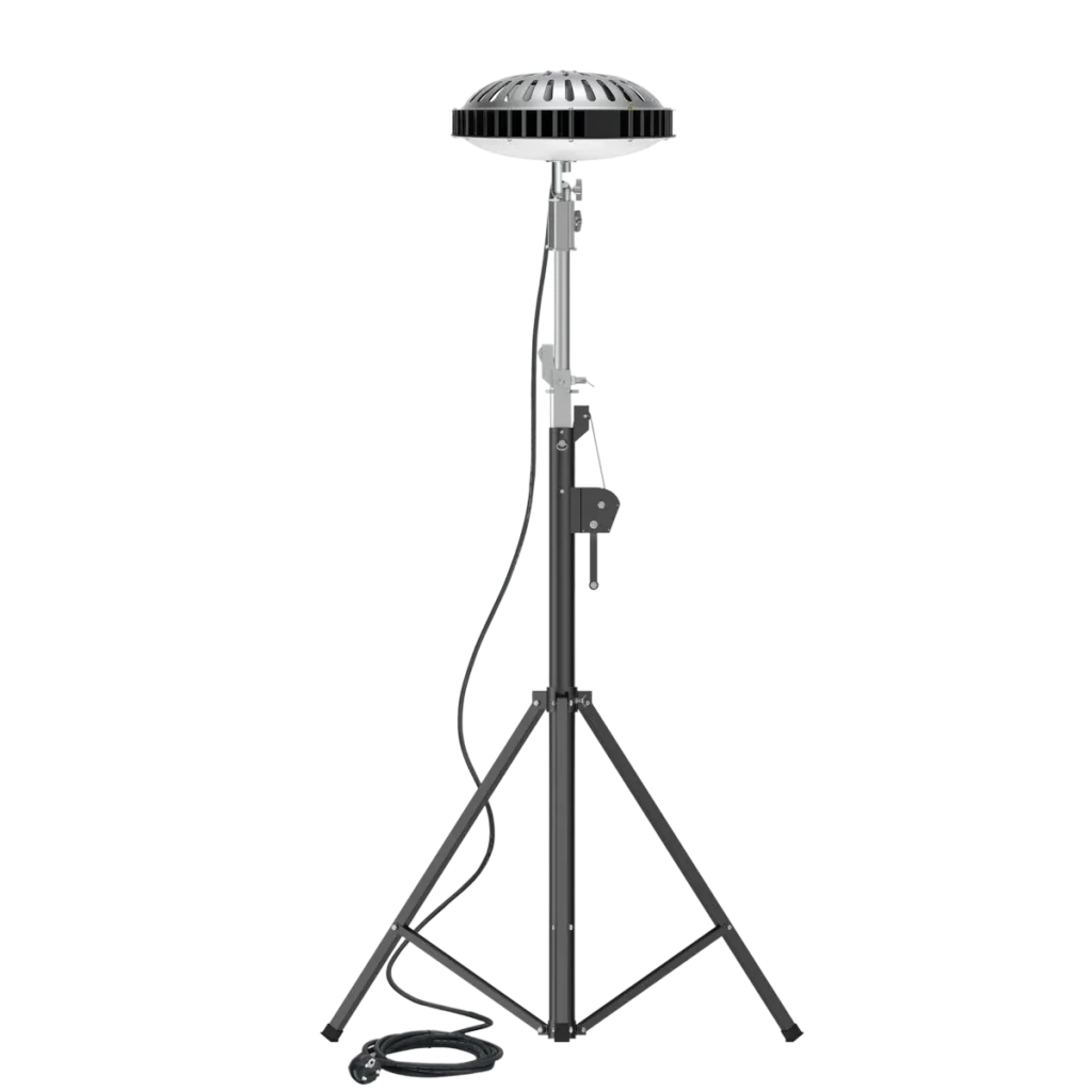 300W Mobile LED Disk Lights with 4M Tripod for Job Sites-4