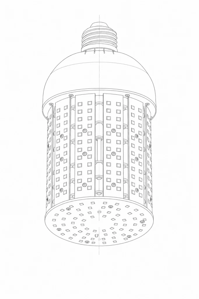 480V LED Corn COB for Industrial High Voltage Systems Function