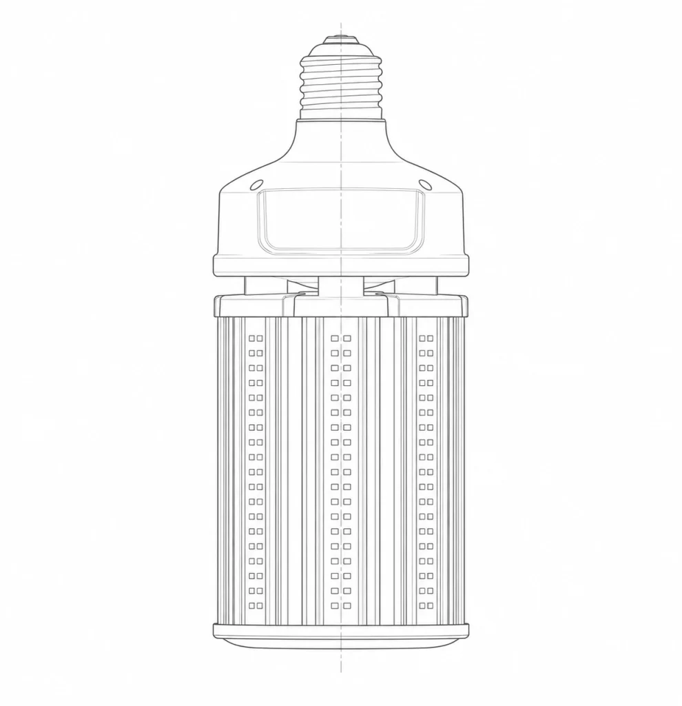 High-Lumen 100W LED Corn Bulb for Retrofit Projects Specifications