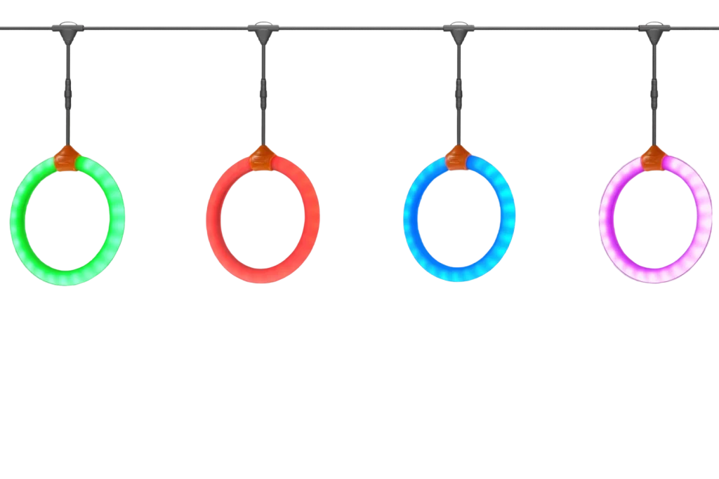Multi-Color LED Hoop Light String for Commercial Decor