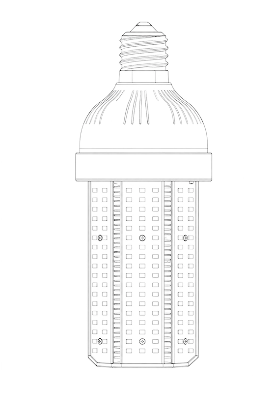 Multi-Voltage 105W LED Corn Light for Industrial Retrofit Specifications